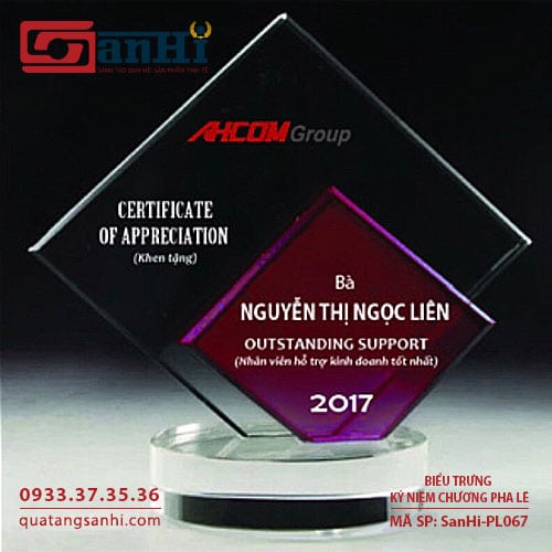 Kỷ Niệm Chương Pha Lê SanHi-PL067