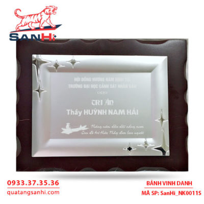 Bảng Vinh Danh Đồng mạ bạc SanHi-NK011S