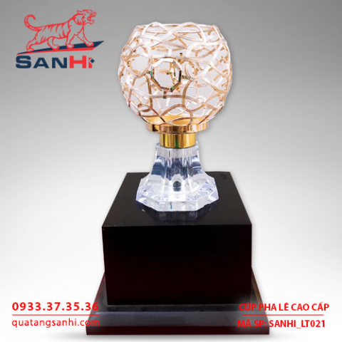 Cúp pha lê chén vàng cao cấp SanHi-LT021