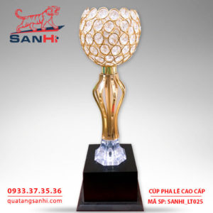 Cúp pha lê chén thân vàng cao cấp SanHi-LT025