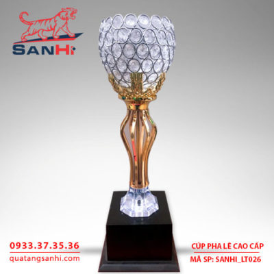 Cúp pha lê chén thân vàng cao cấp SanHi-LT026