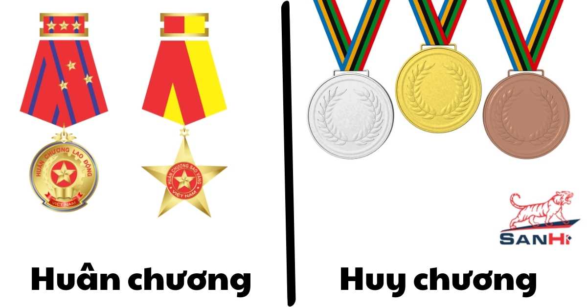 Sự khác biệt giữa huy chương và huân chương là gì?
